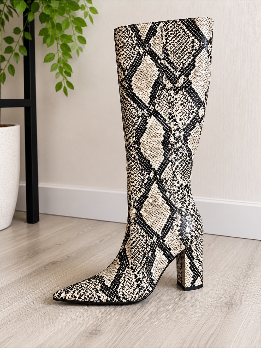 GUESS Snakeskin Print Knee High Boots – Women’s Size 7M